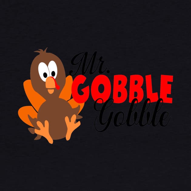 Kids Thanksgiving Mr. Gobble Gobble Thanksgiving Turkey by StacysCellar